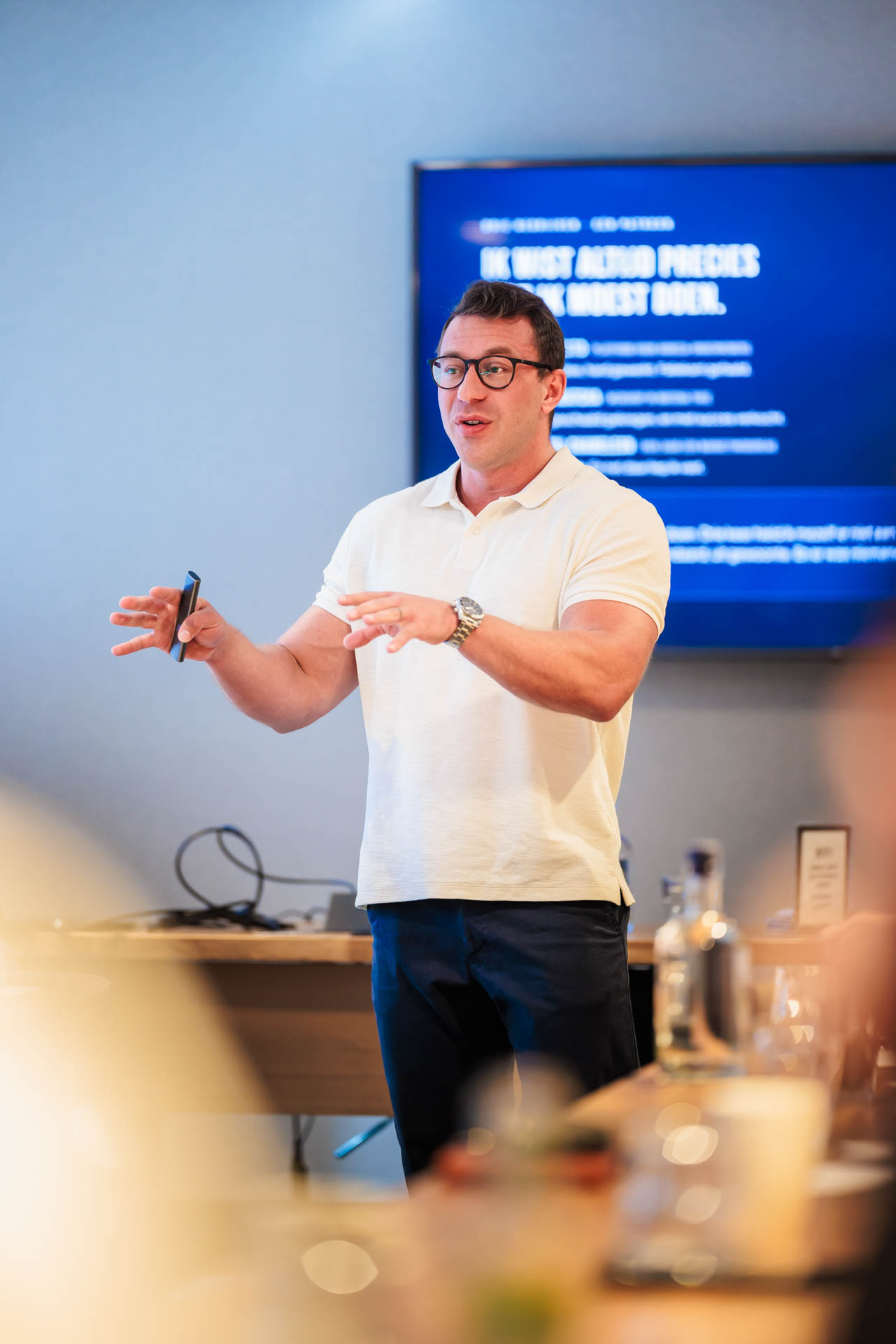 Mike De Vylder in actie tijdens een TRIFE-workshop